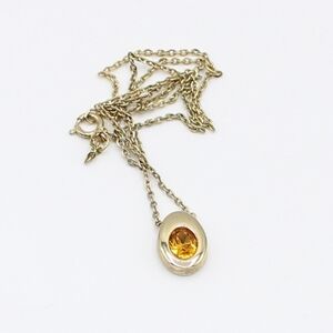 Vintage Sarah Coventry faux topaz necklace